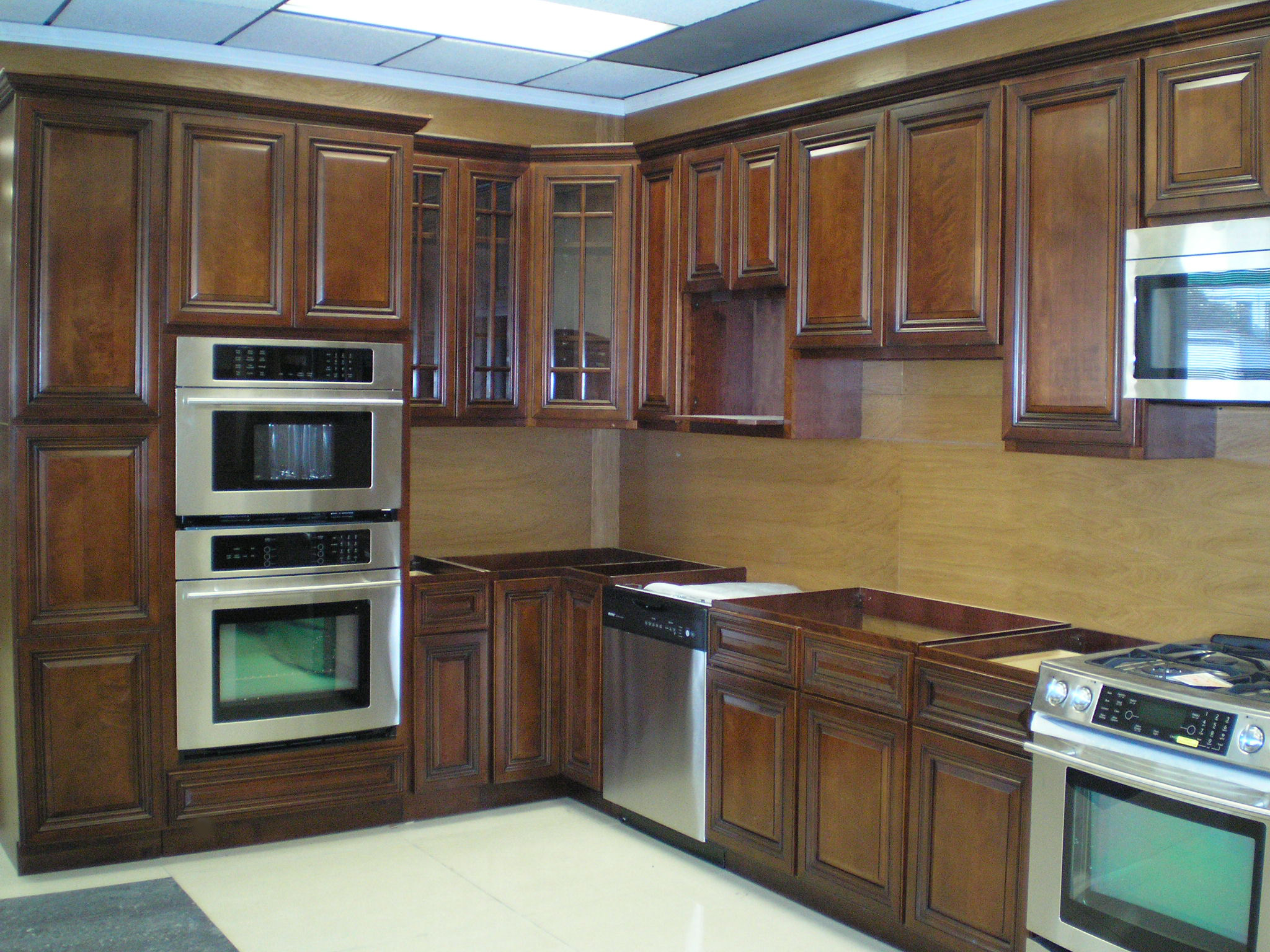 Fancy & elegant Walnut Kitchen Cabinets